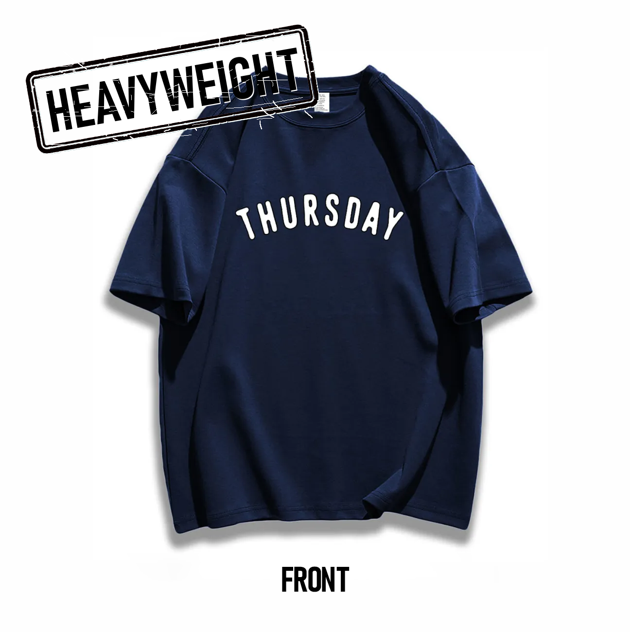 260GSM Days Of The Week Graphic Oversized Tee