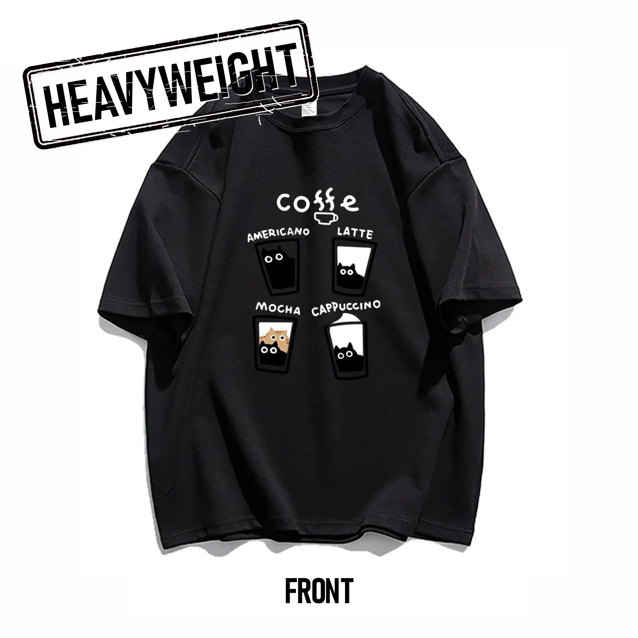 260GSM Coffee Graphic Oversized Tee
