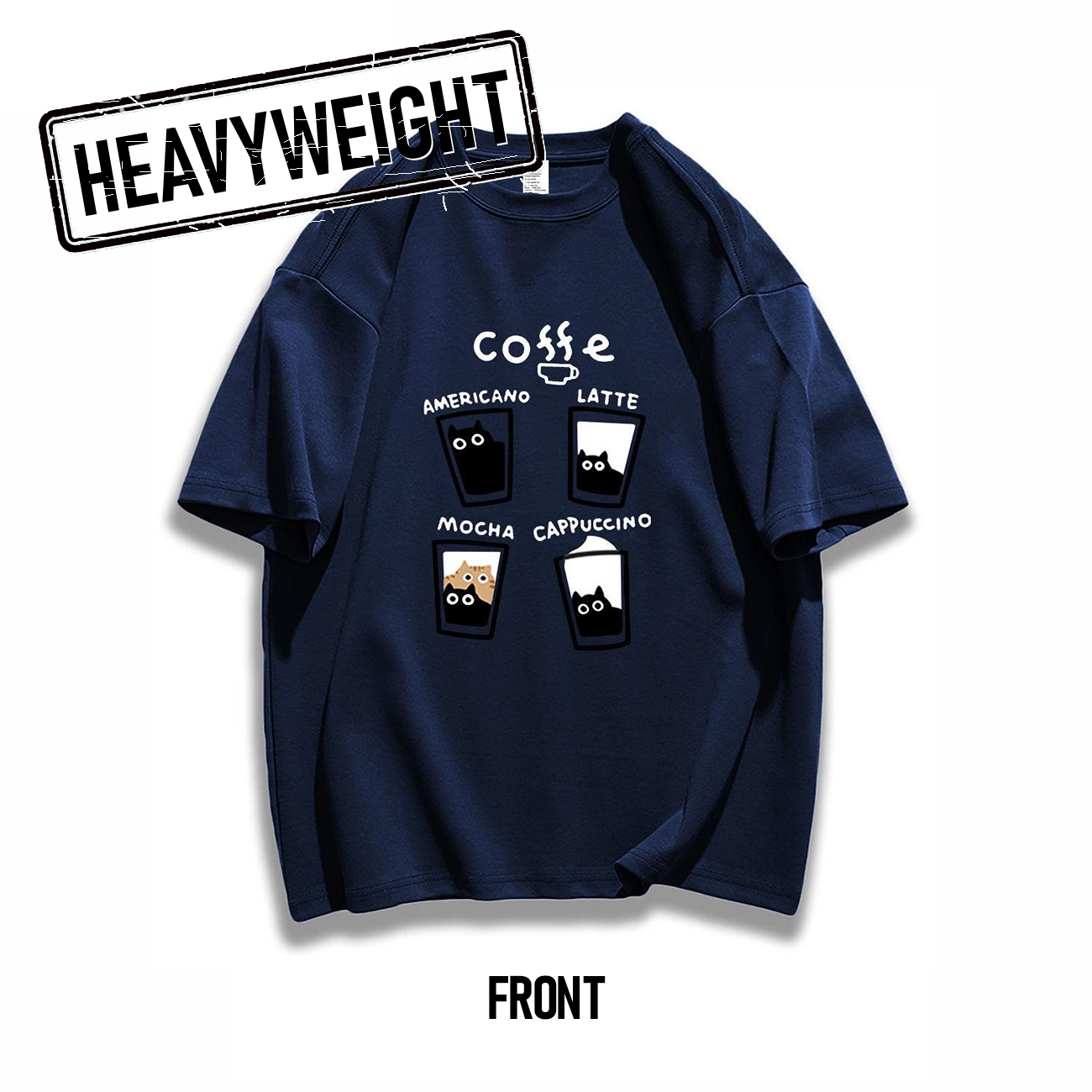 260GSM Coffee Graphic Oversized Tee