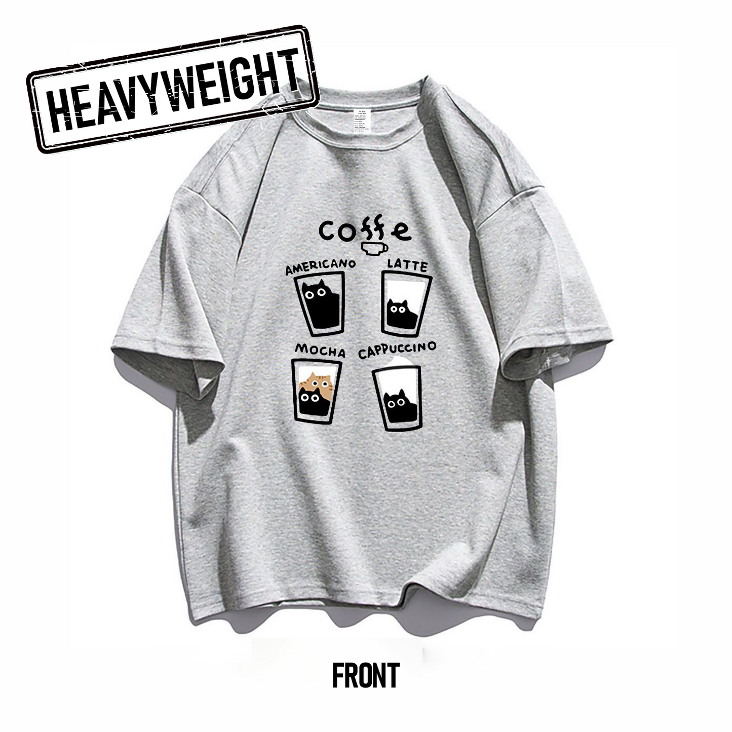 260GSM Coffee Graphic Oversized Tee