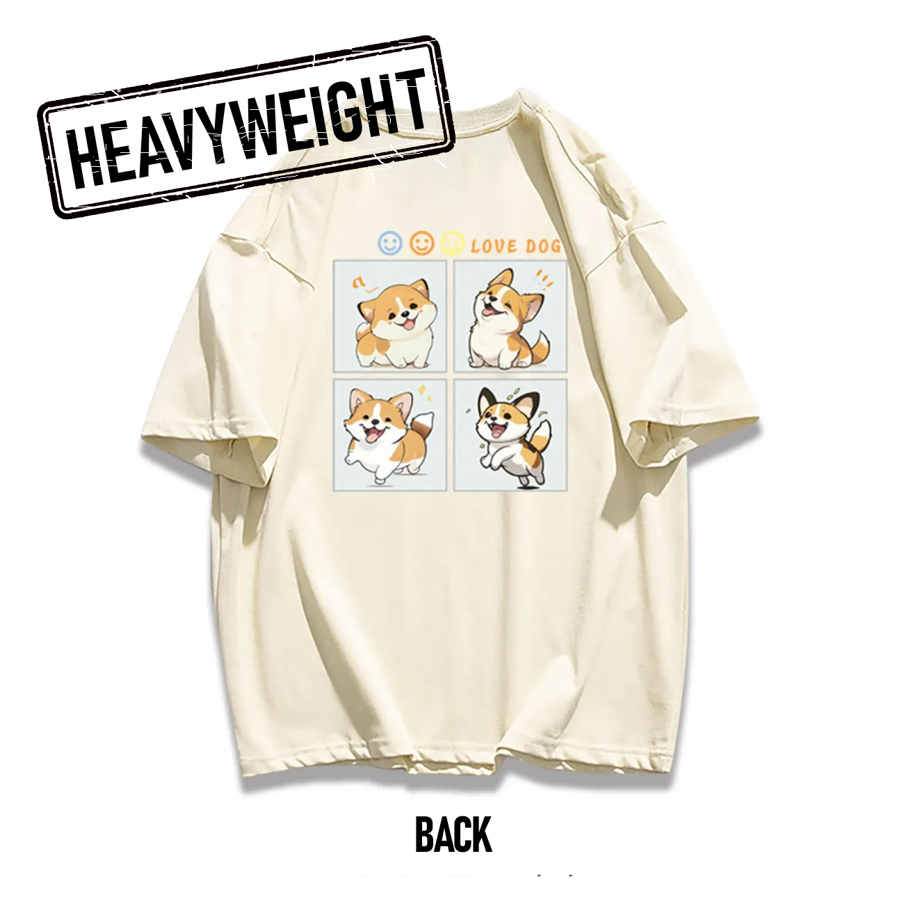 260GSM Corgi Graphic Oversized Tee