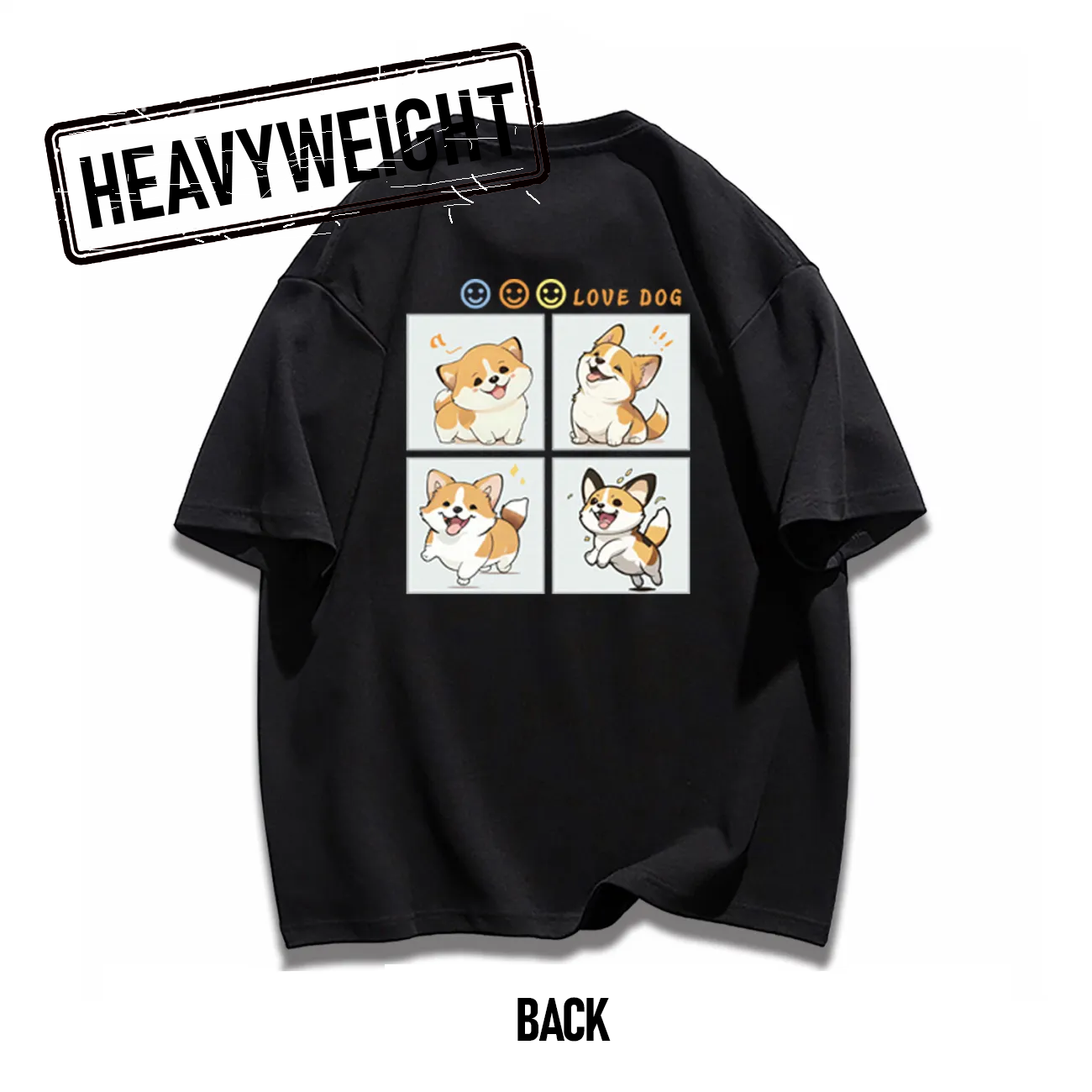 260GSM Corgi Graphic Oversized Tee