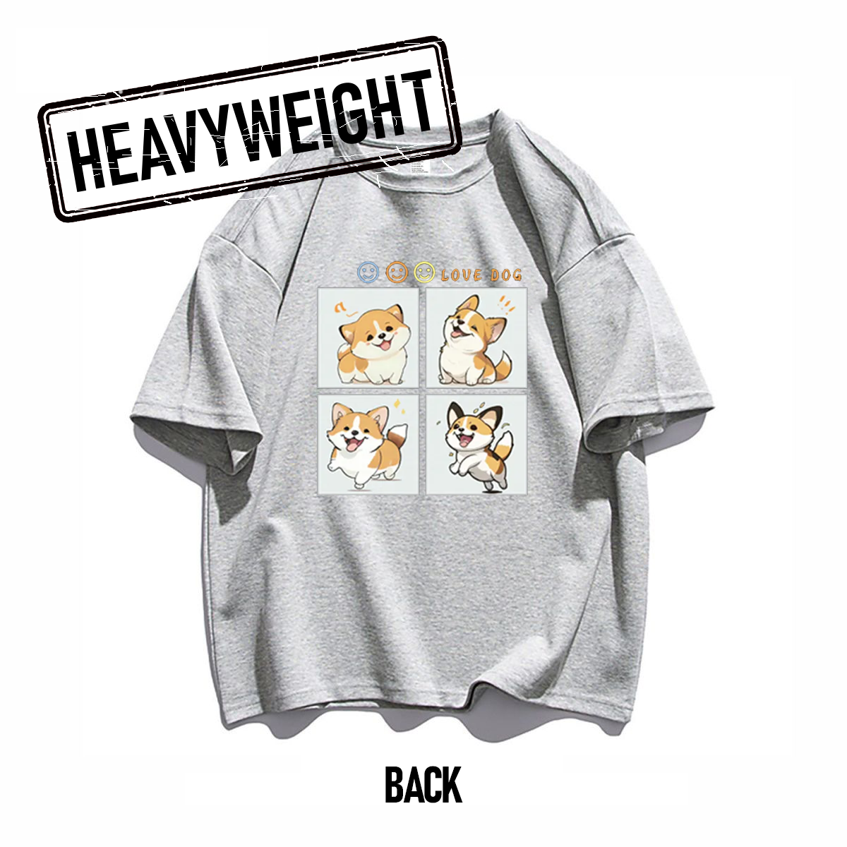 260GSM Corgi Graphic Oversized Tee