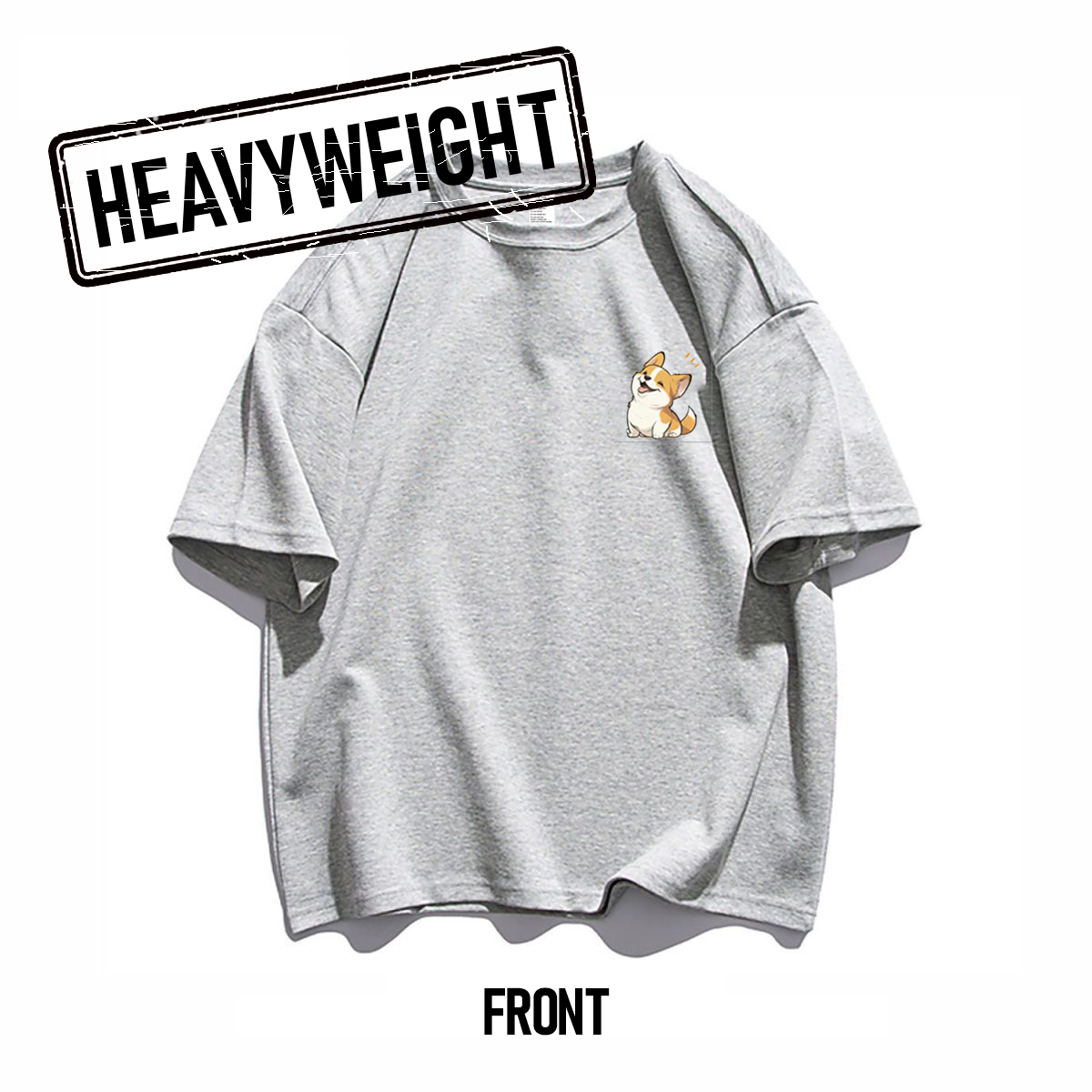 260GSM Corgi Graphic Oversized Tee