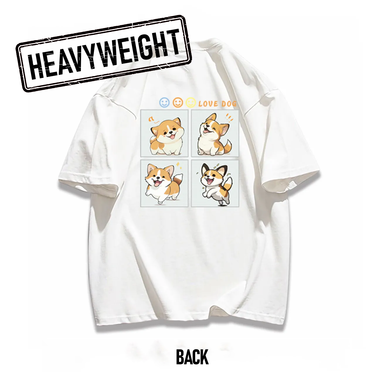 260GSM Corgi Graphic Oversized Tee