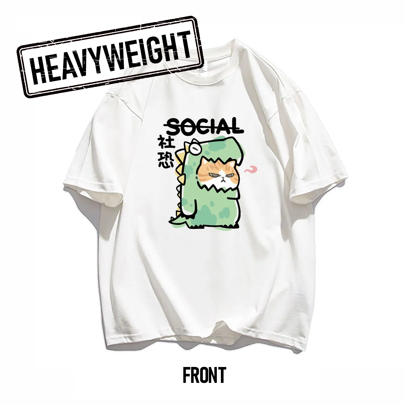 260GSM Dinosaur Graphic Oversized Tee