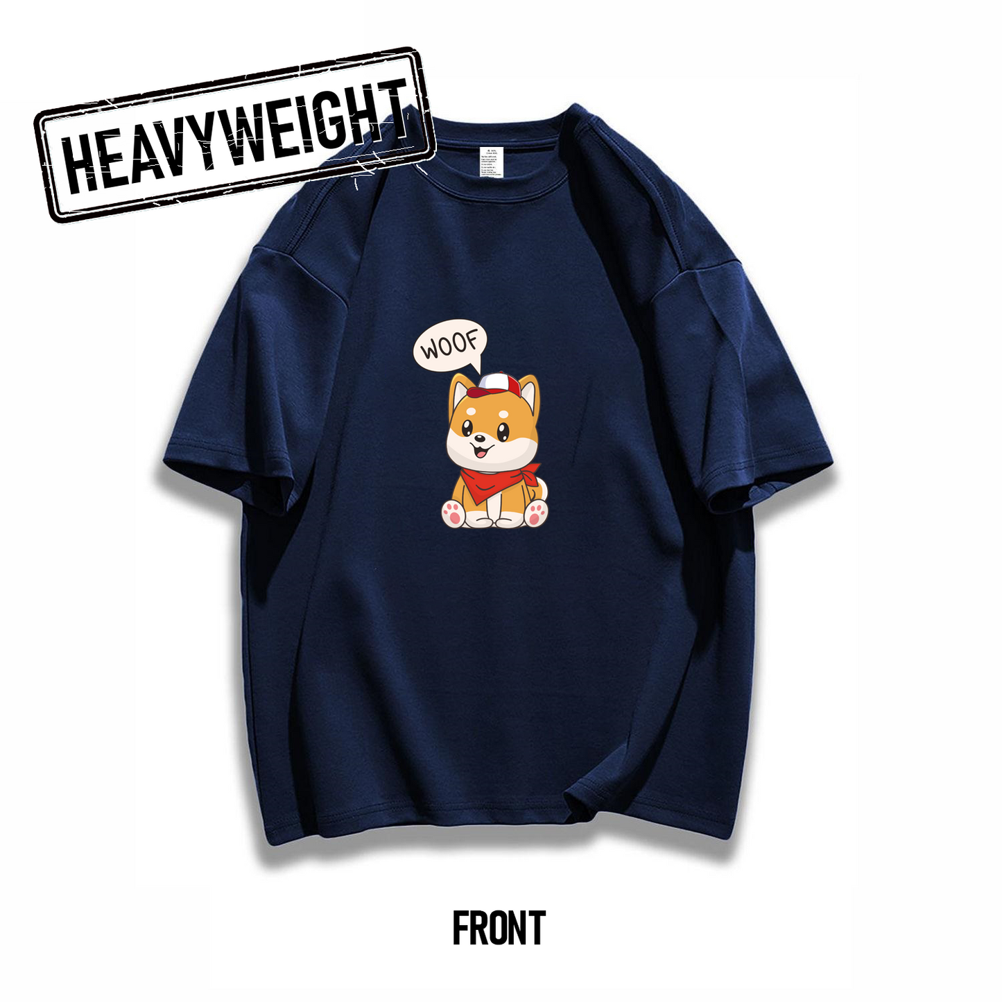 260GSM Shiba Inu Graphic Oversized Tee