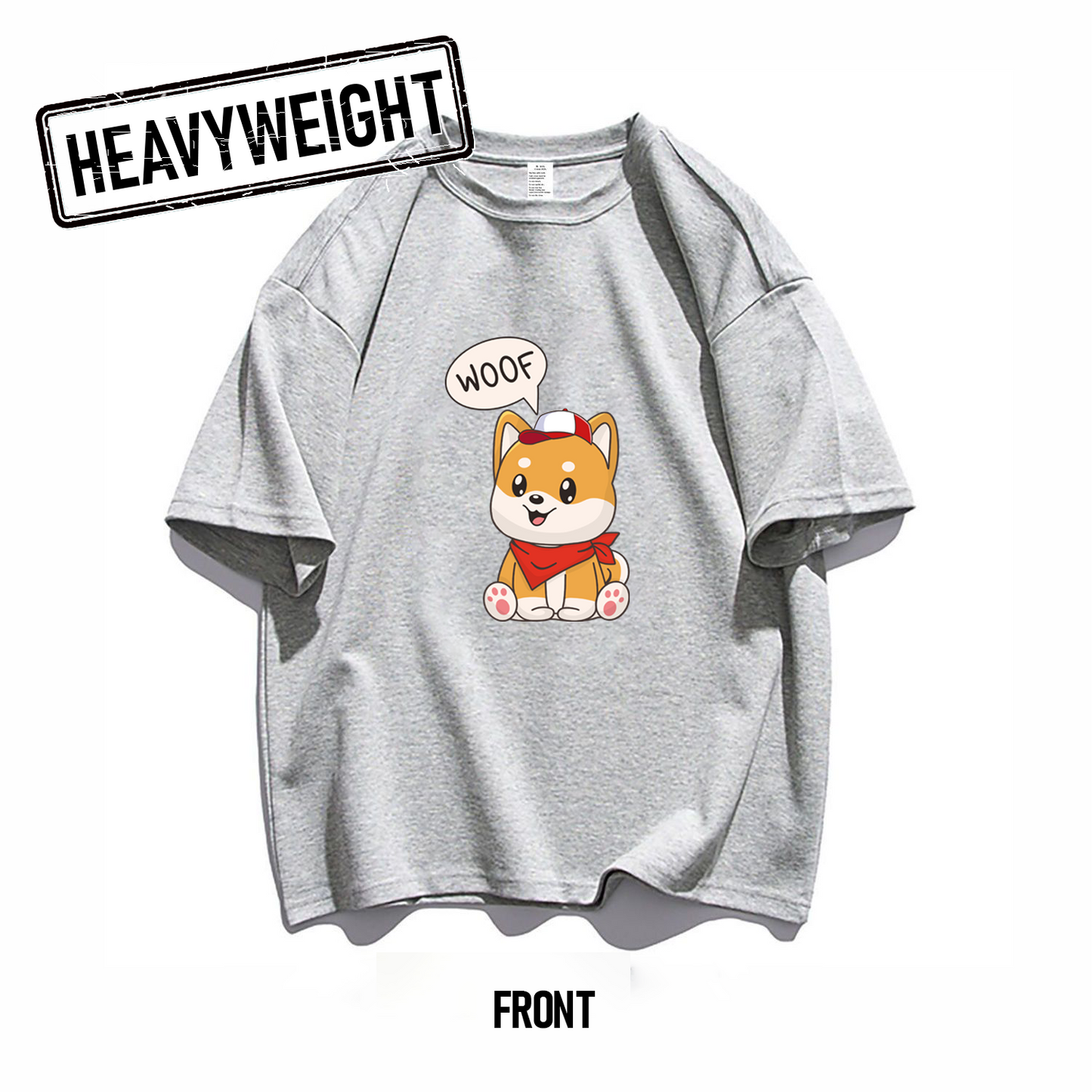 260GSM Shiba Inu Graphic Oversized Tee