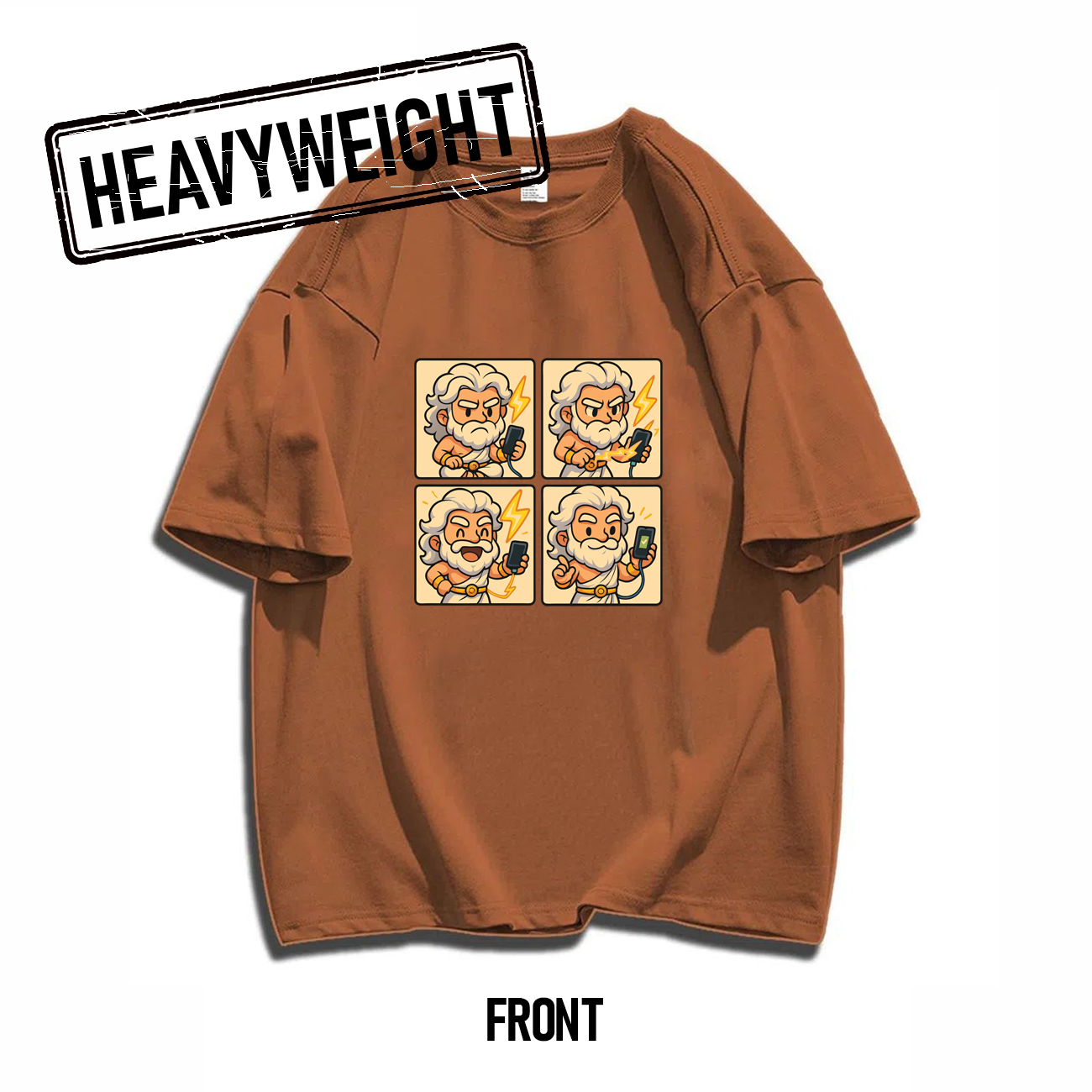 THREADTHIRTY Heavyweight Tee – Mystical Remix: Zeus ⚡