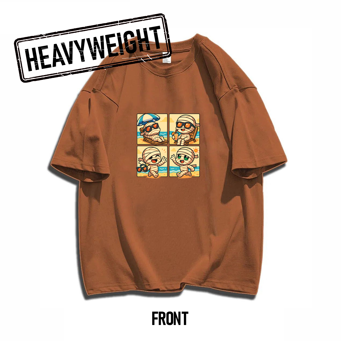 THREADTHIRTY Heavyweight Tee β Halloween Series: Beach Mummy ποΈπ§