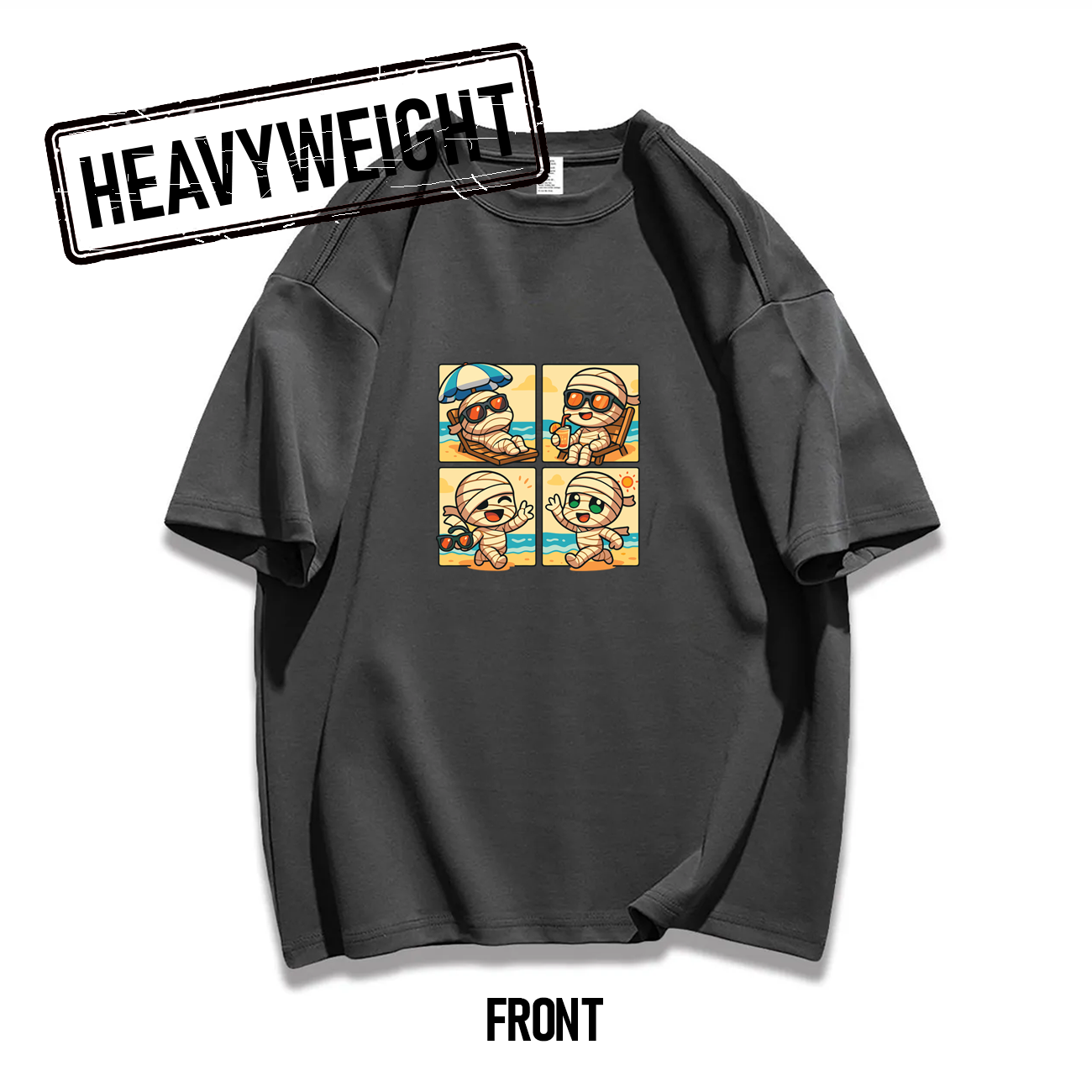 THREADTHIRTY Heavyweight Tee β Halloween Series: Beach Mummy ποΈπ§