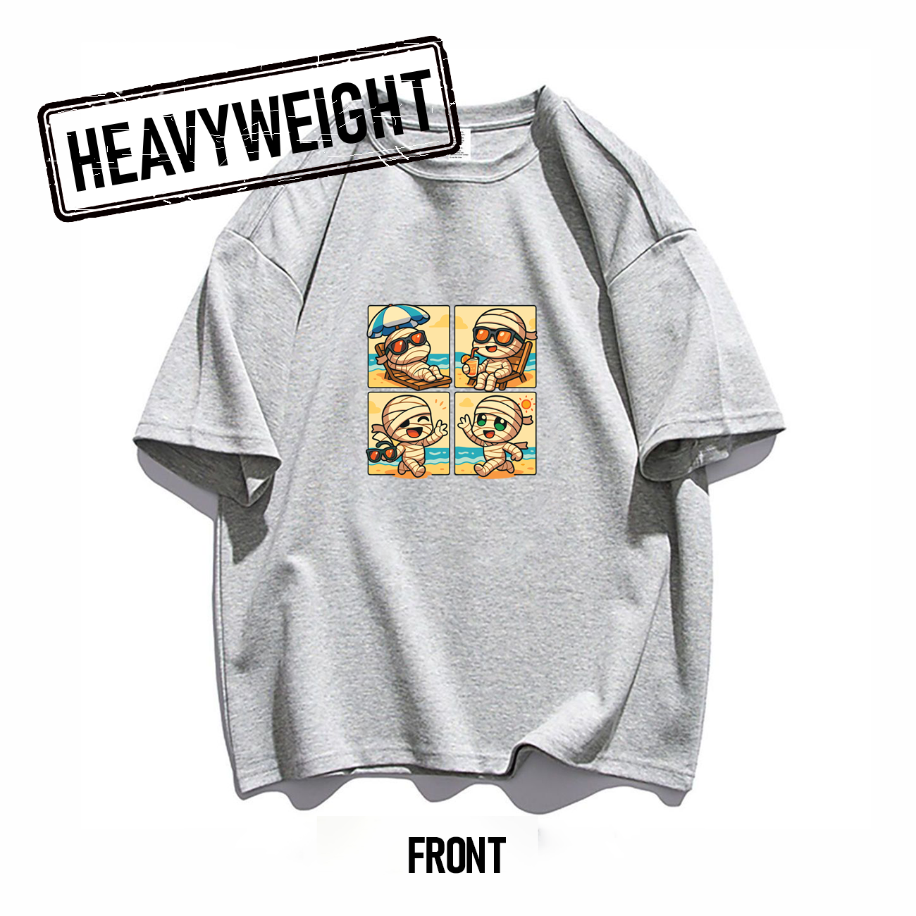 THREADTHIRTY Heavyweight Tee β Halloween Series: Beach Mummy ποΈπ§
