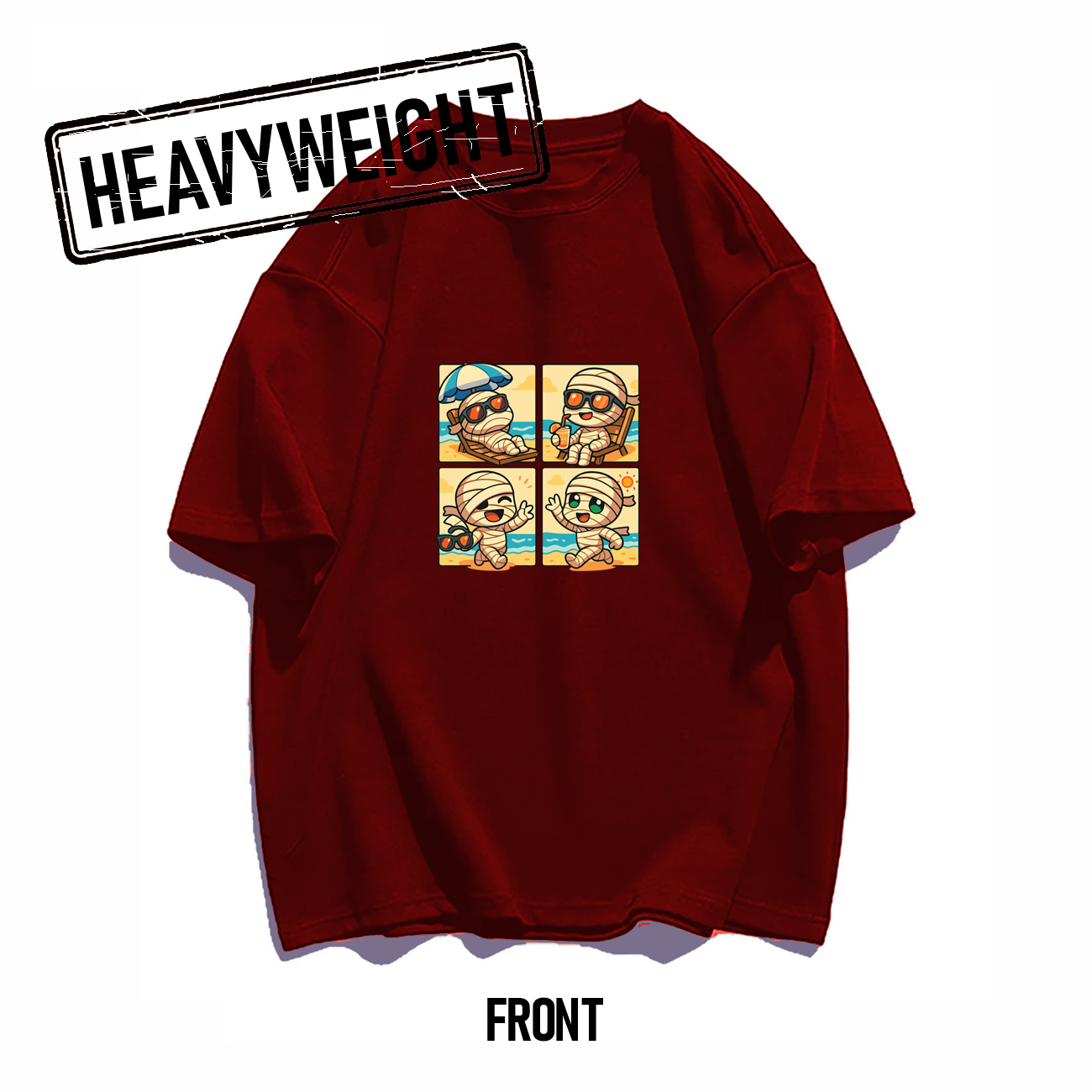 THREADTHIRTY Heavyweight Tee β Halloween Series: Beach Mummy ποΈπ§