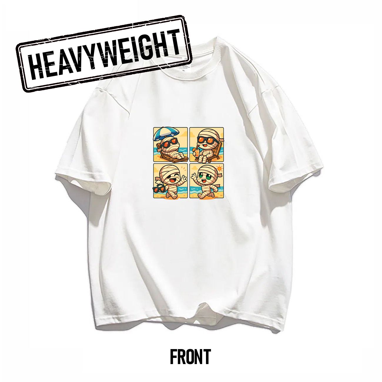 THREADTHIRTY Heavyweight Tee β Halloween Series: Beach Mummy ποΈπ§
