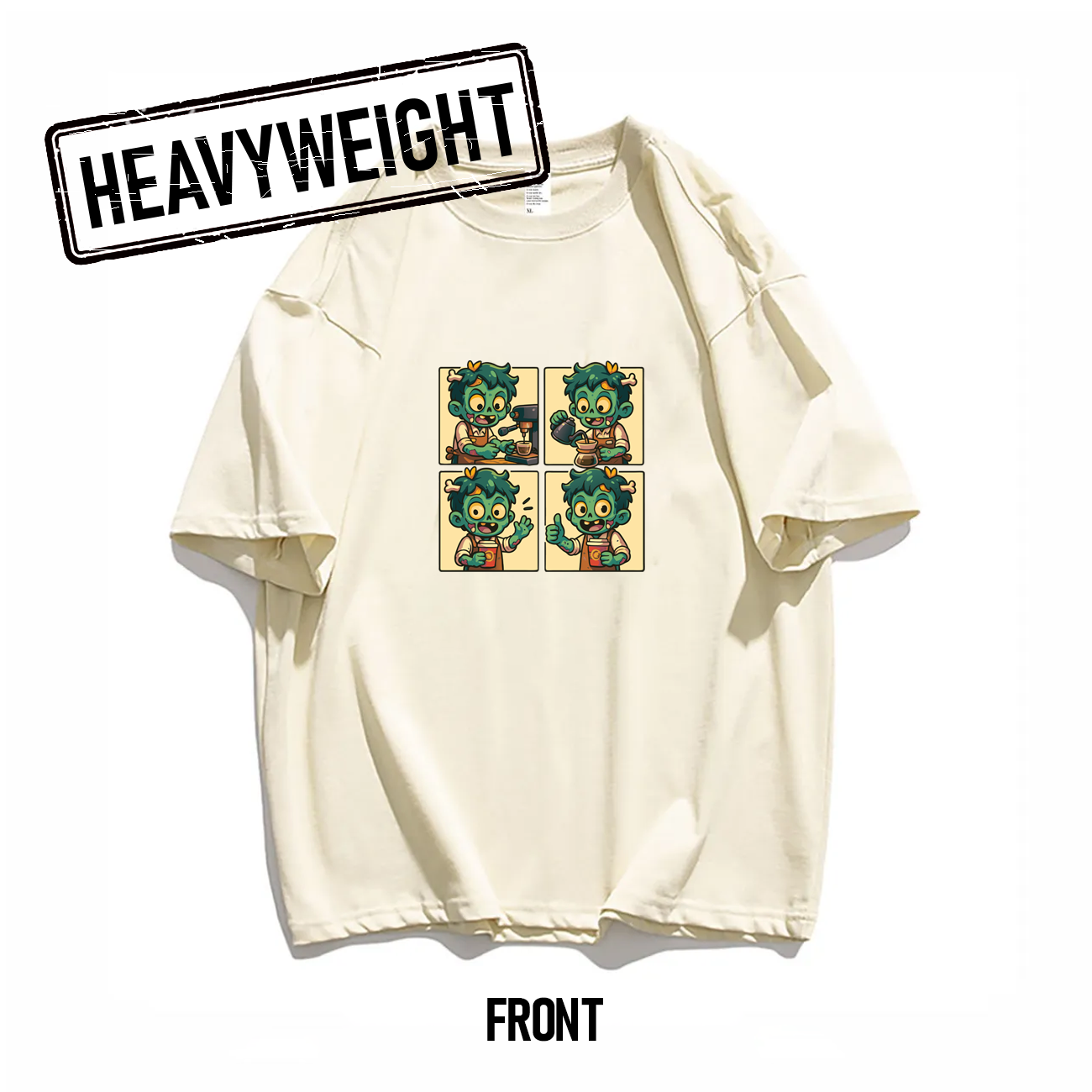 THREADTHIRTY Heavyweight Tee – Halloween Series: Zombie Barista🧟☕