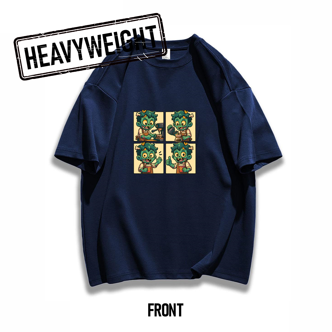 THREADTHIRTY Heavyweight Tee – Halloween Series: Zombie Barista🧟☕