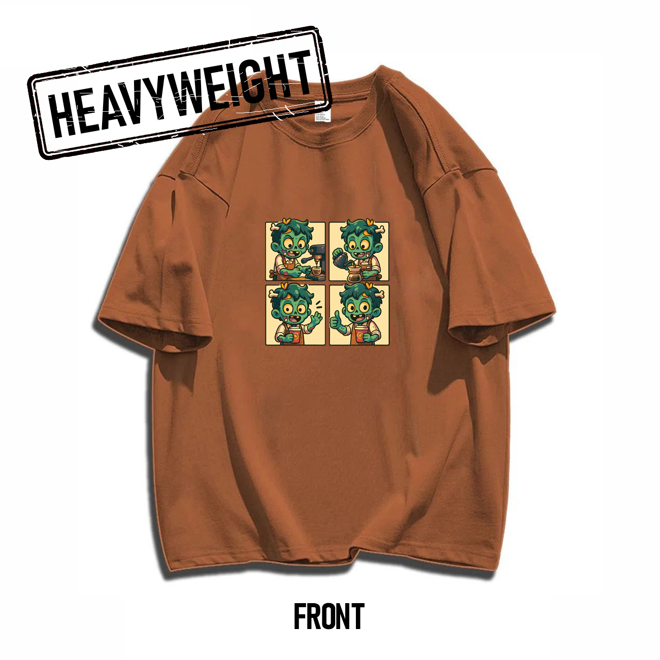 THREADTHIRTY Heavyweight Tee – Halloween Series: Zombie Barista🧟☕