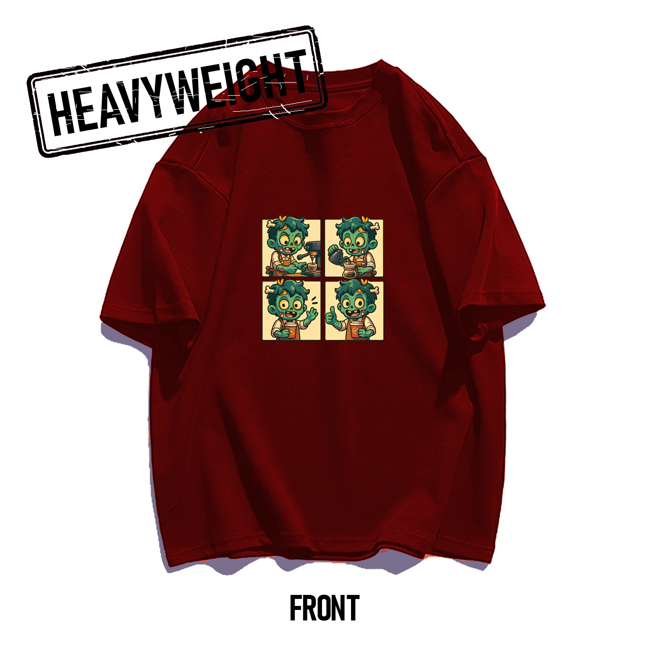 THREADTHIRTY Heavyweight Tee – Halloween Series: Zombie Barista🧟☕