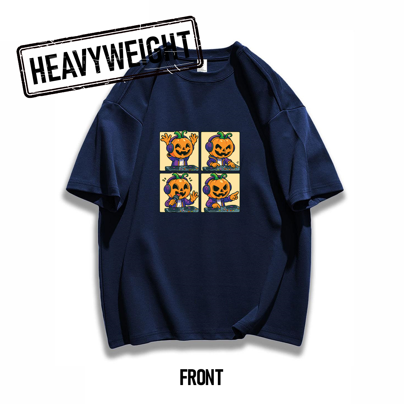 THREADTHIRTY Heavyweight Tee ā Halloween Series: DJ Pumpkin š§š