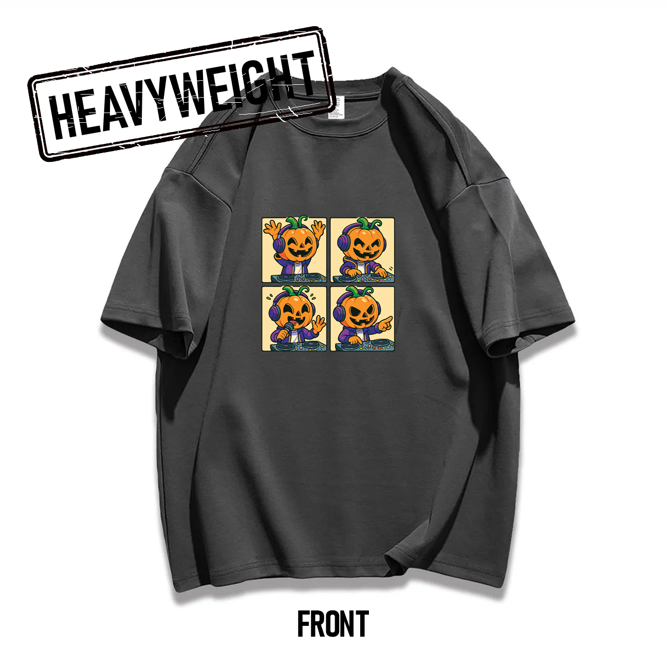 THREADTHIRTY Heavyweight Tee ā Halloween Series: DJ Pumpkin š§š