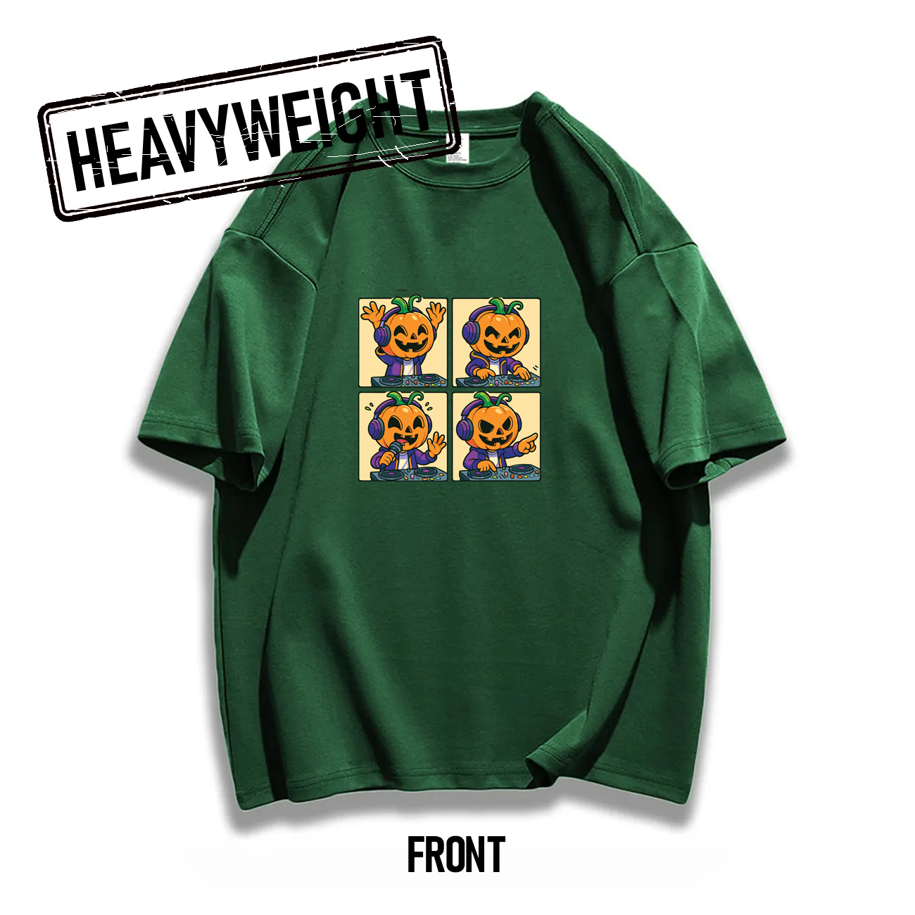 THREADTHIRTY Heavyweight Tee ā Halloween Series: DJ Pumpkin š§š