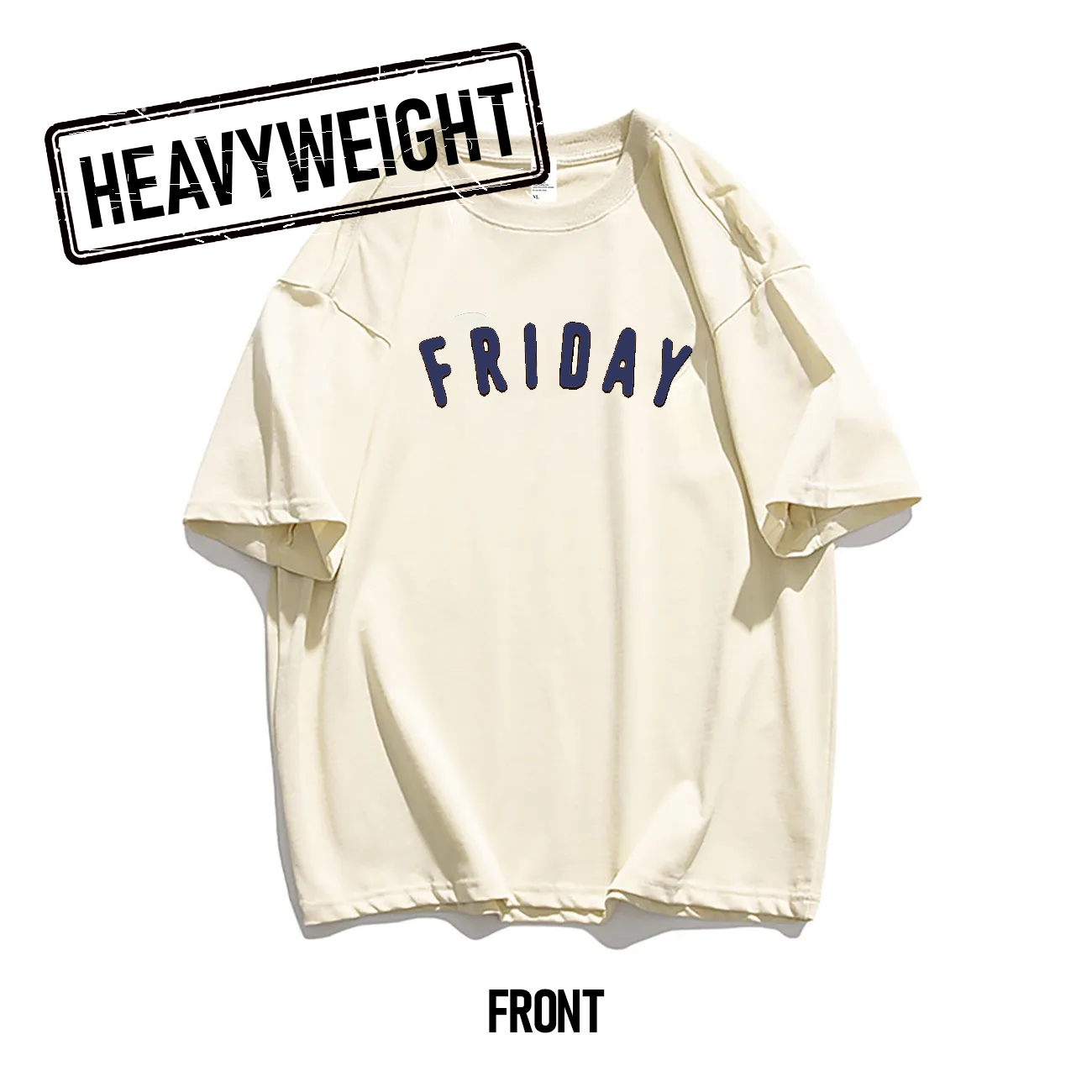 260GSM Days Of The Week Graphic Oversized Tee