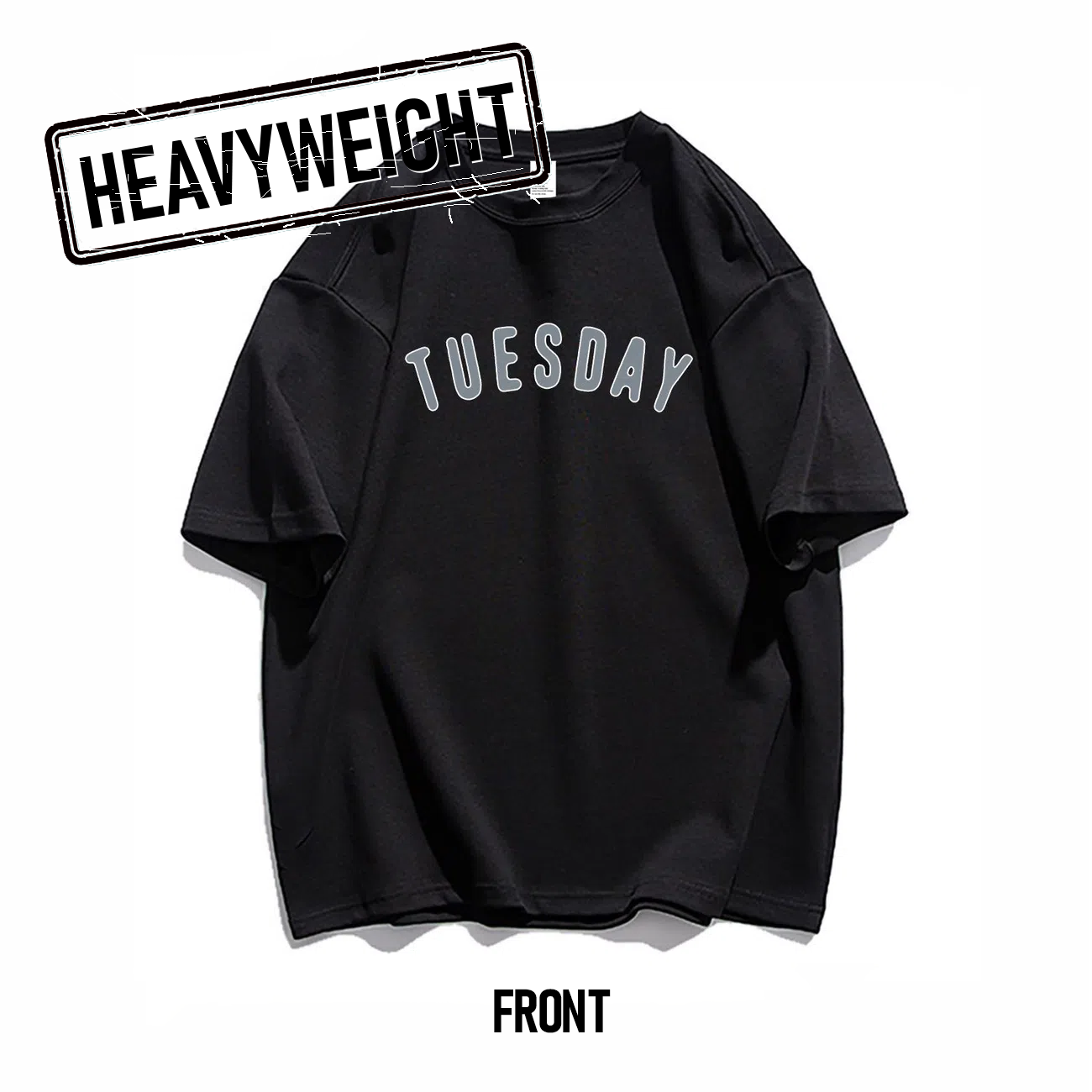 260GSM Days Of The Week Graphic Oversized Tee