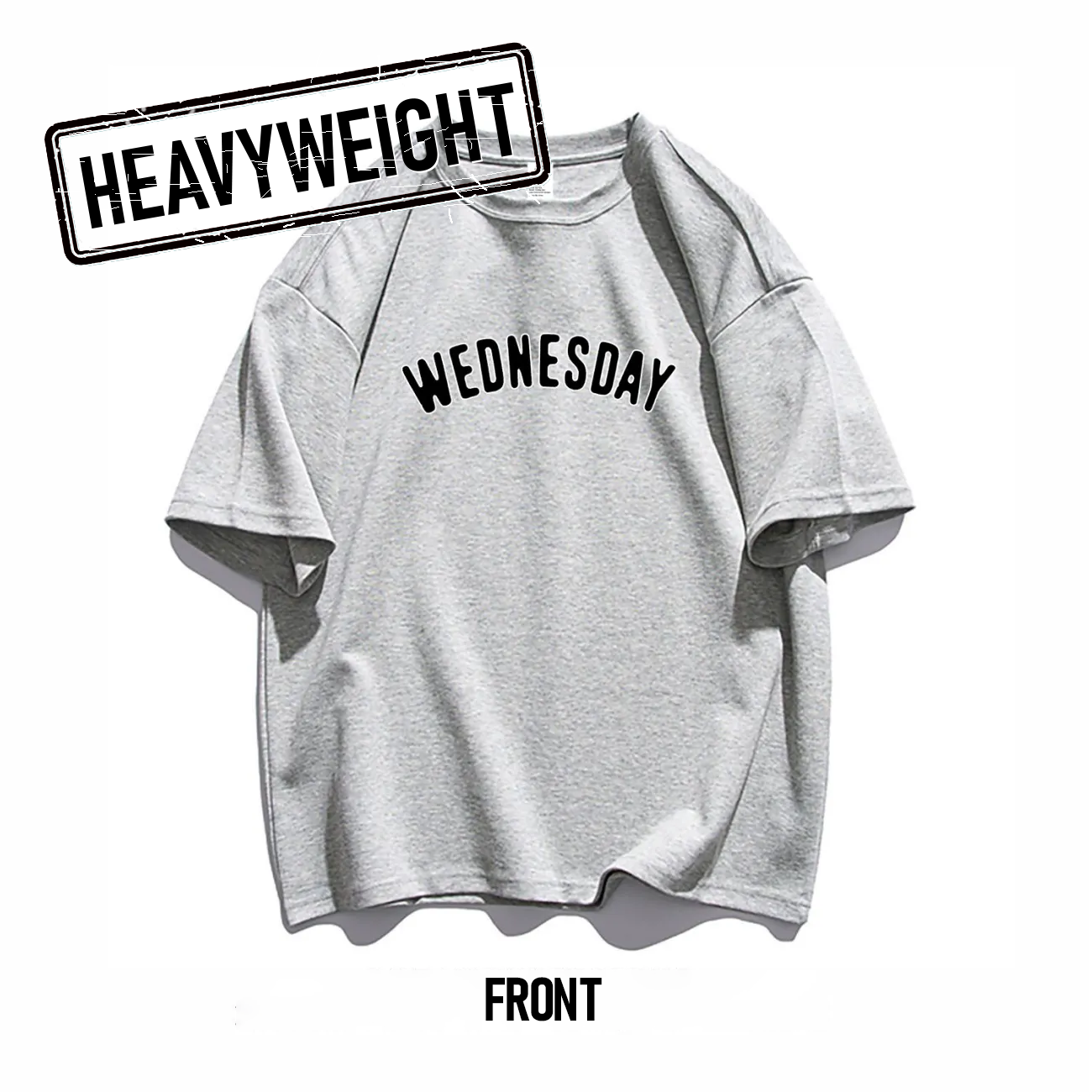 260GSM Days Of The Week Graphic Oversized Tee
