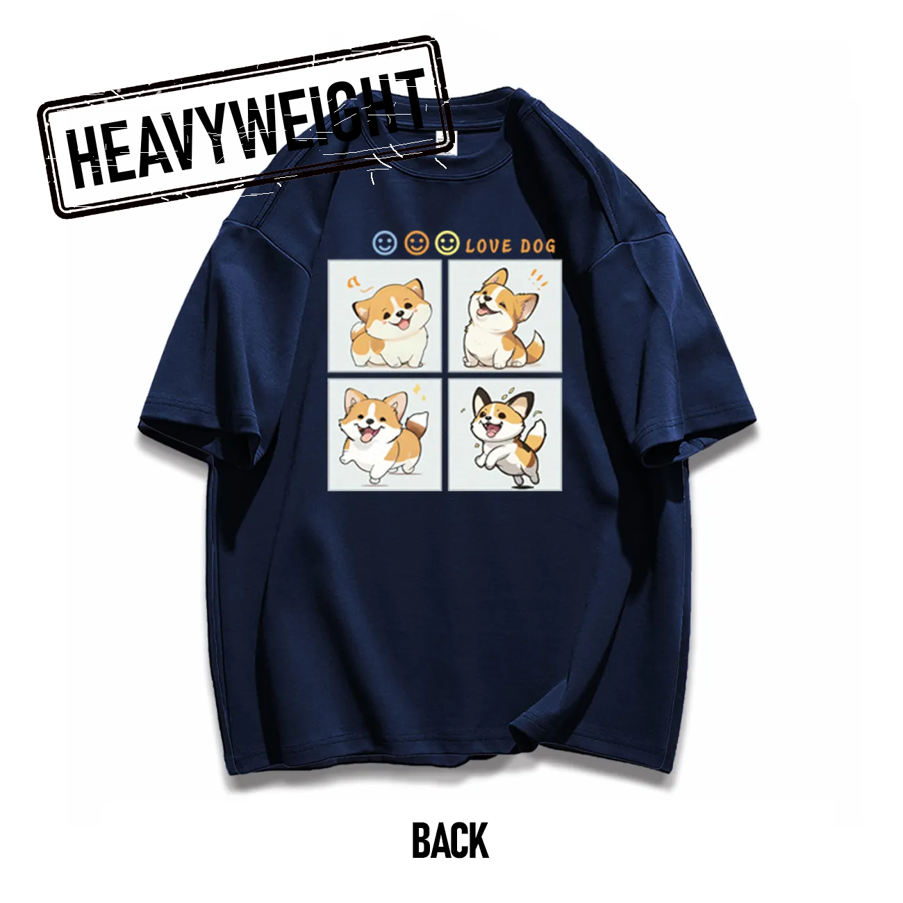 260GSM Corgi Graphic Oversized Tee