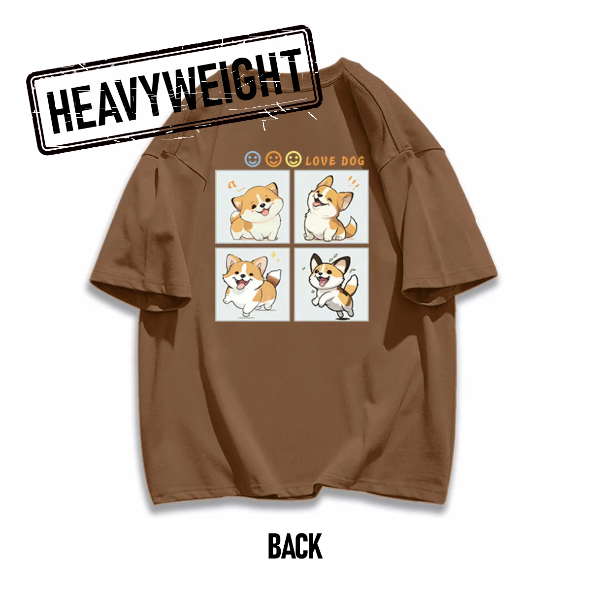 260GSM Corgi Graphic Oversized Tee