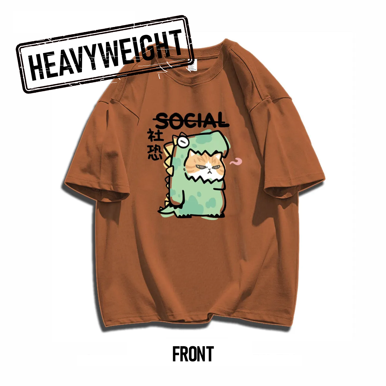 260GSM Dinosaur Graphic Oversized Tee