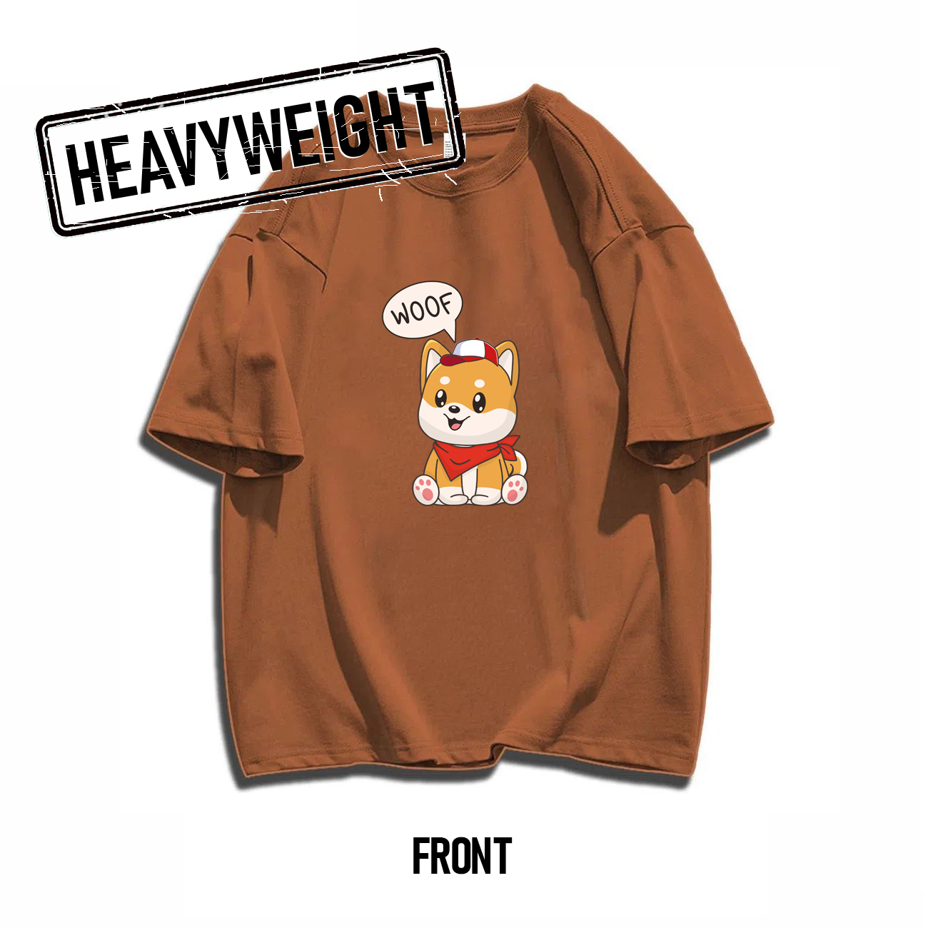 260GSM Shiba Inu Graphic Oversized Tee