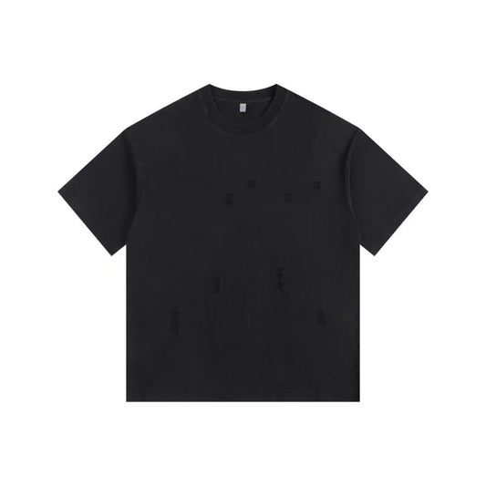260GSM Distressed Oversized Acid Washed Cotton Tee