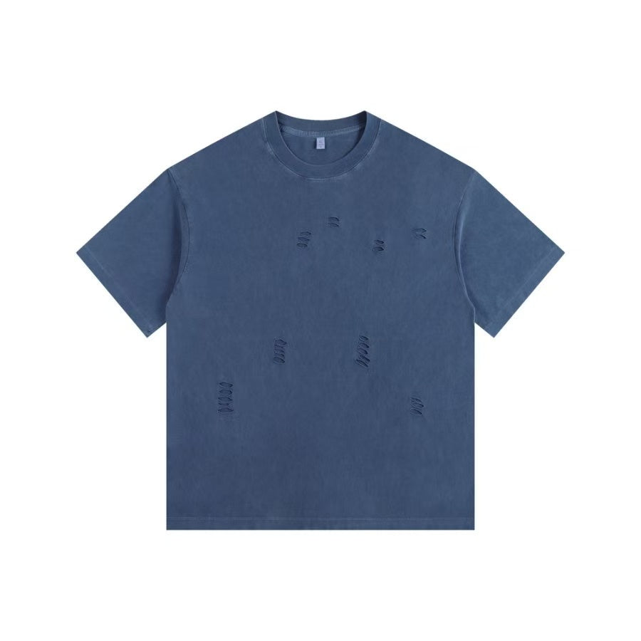 260GSM Distressed Oversized Acid Washed Cotton Tee