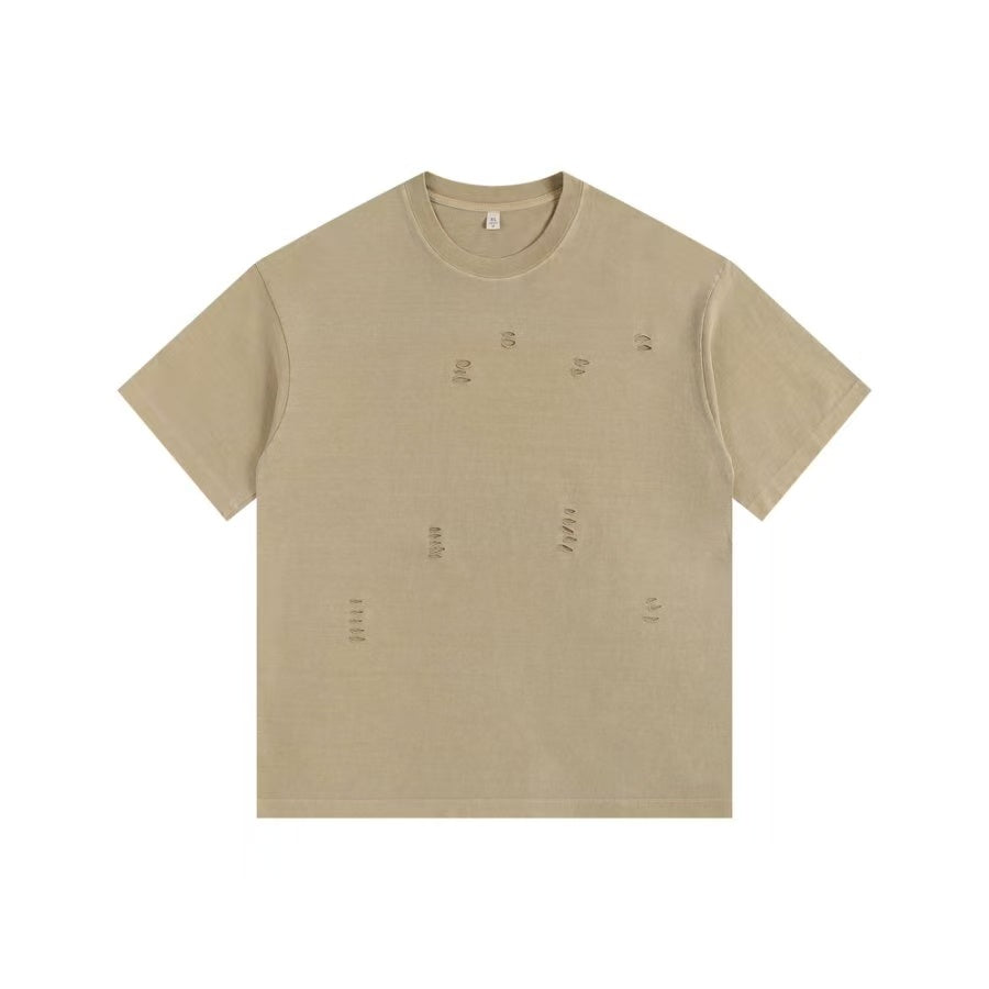 260GSM Distressed Oversized Acid Washed Cotton Tee