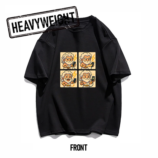 THREADTHIRTY Heavyweight Tee – Mystical Remix: Zeus ⚡