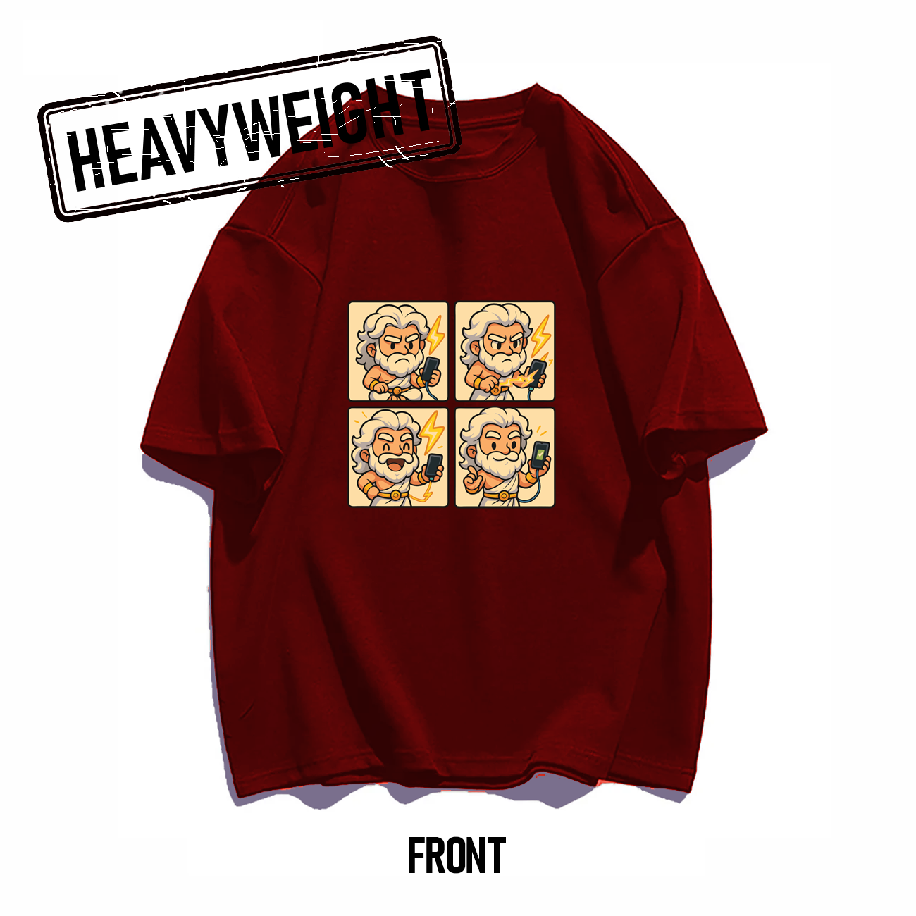 THREADTHIRTY Heavyweight Tee – Mystical Remix: Zeus ⚡