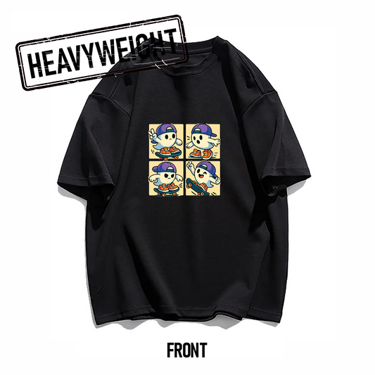 THREADTHIRTY Heavyweight Tee – Halloween Series: Skater Ghost 👻🛹