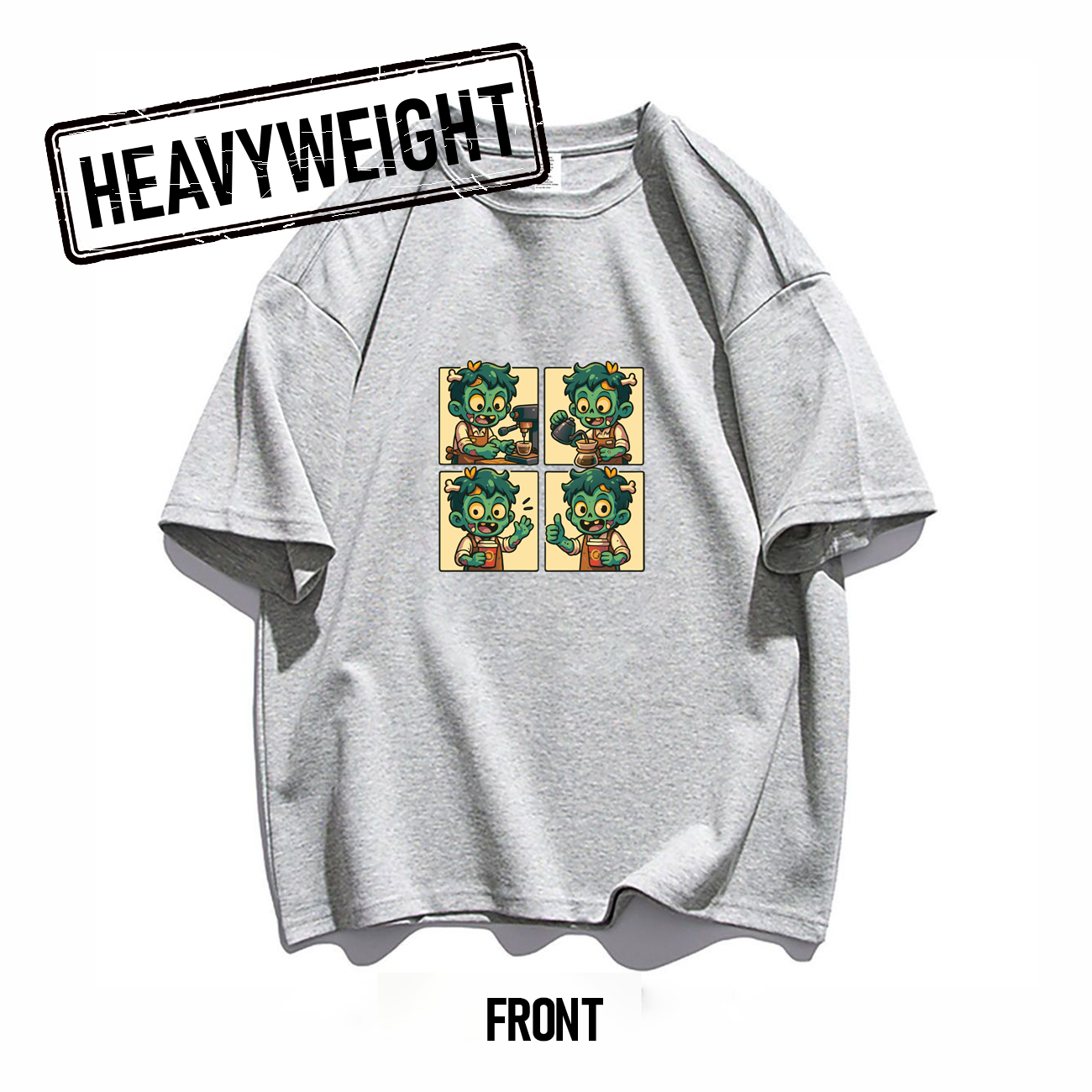 THREADTHIRTY Heavyweight Tee – Halloween Series: Zombie Barista🧟☕