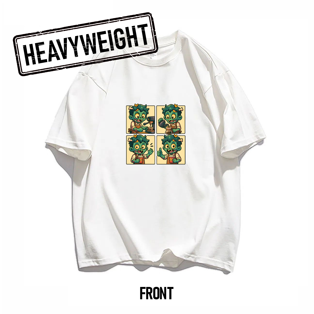 THREADTHIRTY Heavyweight Tee – Halloween Series: Zombie Barista🧟☕