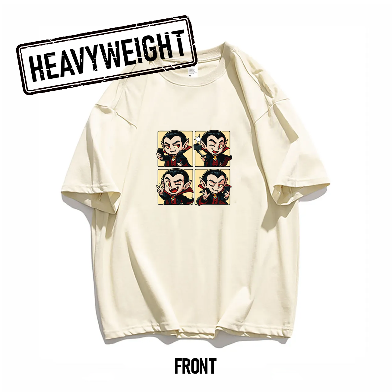 THREADTHIRTY Heavyweight Tee – Halloween Series: Selfie Vampire 📸🧛