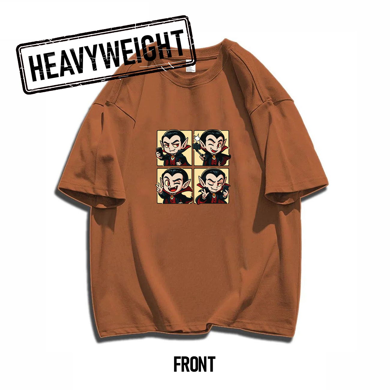 THREADTHIRTY Heavyweight Tee – Halloween Series: Selfie Vampire 📸🧛