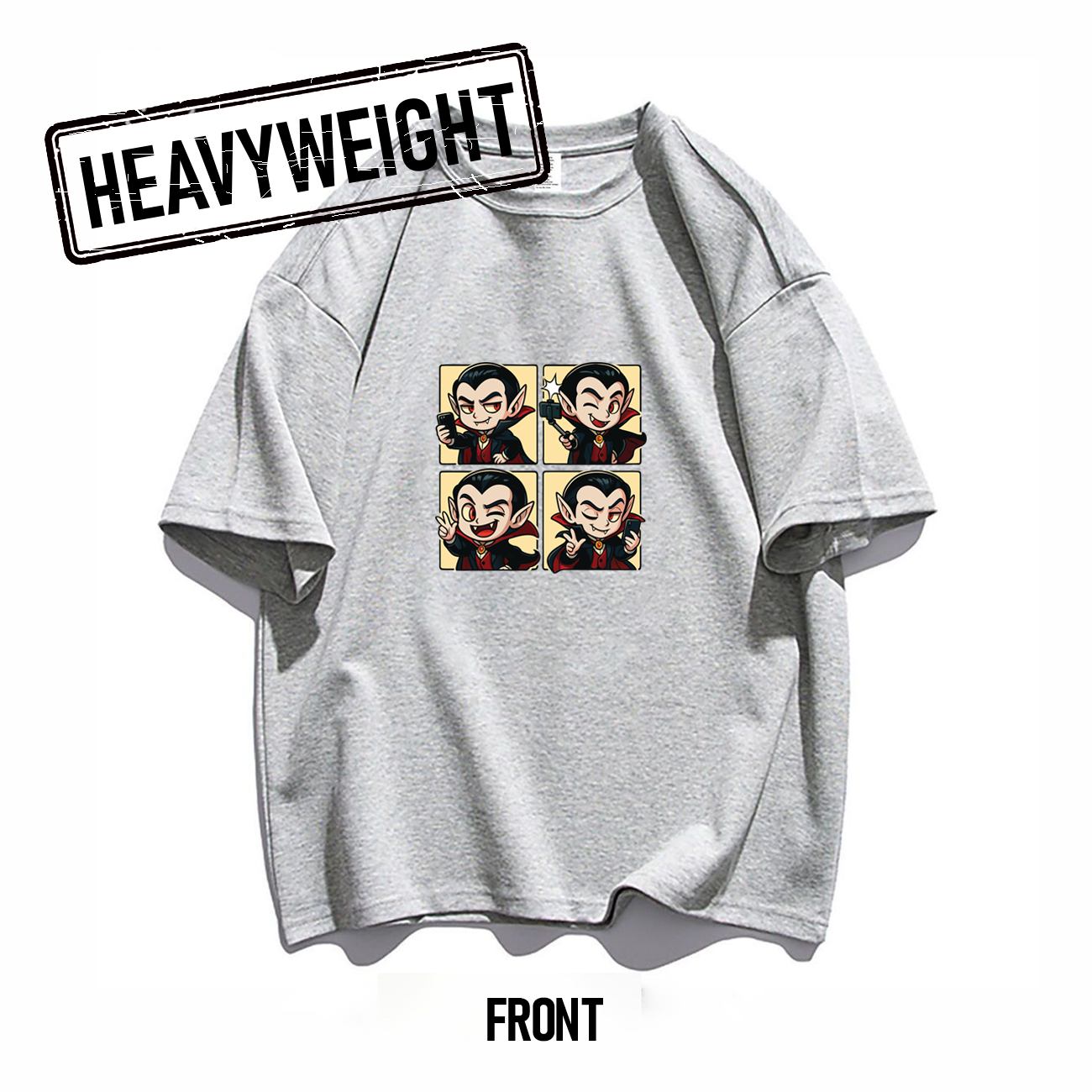 THREADTHIRTY Heavyweight Tee – Halloween Series: Selfie Vampire 📸🧛